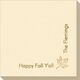 Corner Text with Autumn Leaf Design Linen Like Napkins Image 1 of 2